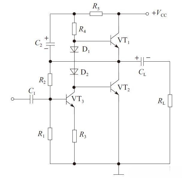 增加電容和電阻后的OTL電路原理圖 增加電容和電阻后的OTL電路原理圖