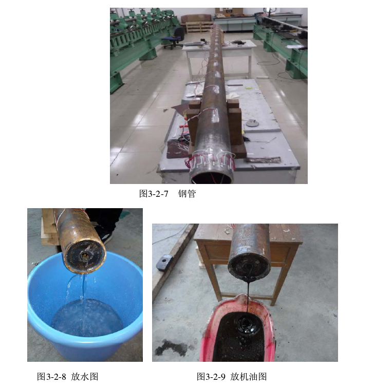 充機油、充水和空心鋼管實驗 充機油、充水和空心鋼管實驗