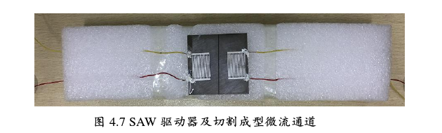 SAW驅動器及切割成型微流通道 SAW驅動器及切割成型微流通道